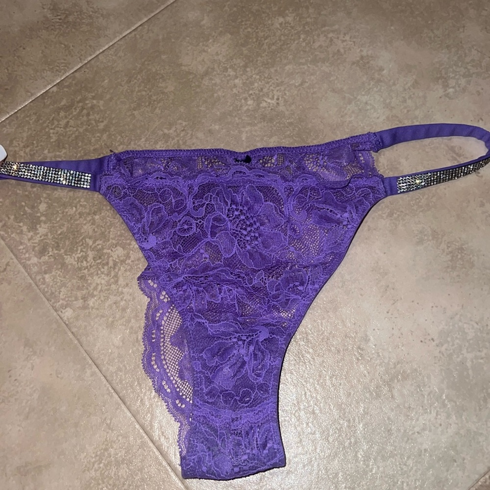 victorias secret purple sequin panties